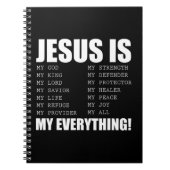 Jezus is mijn alles wat Jezus T-Shirt is. Notitieboek (Voorkant)