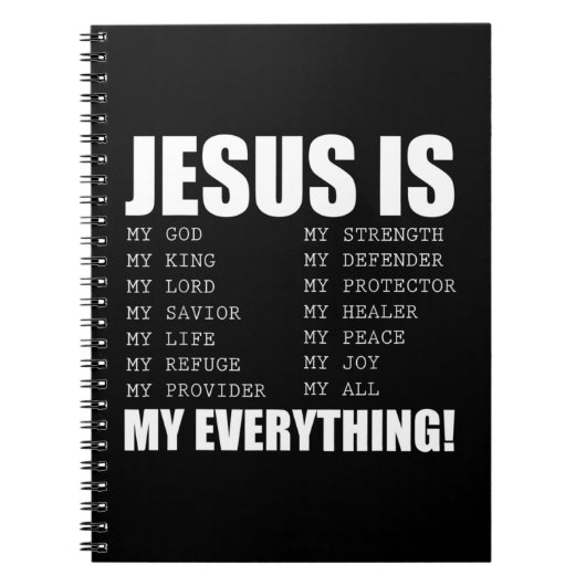 Jezus is mijn alles wat Jezus T-Shirt is. Notitieboek (Voorkant)