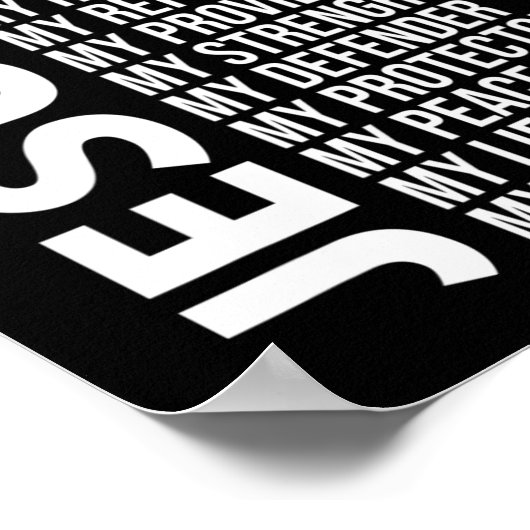 Jezus is mijn alles wat Jezus T-Shirt is. Poster (Hoek)