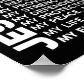 Jezus is mijn alles wat Jezus T-Shirt is. Poster (Hoek)