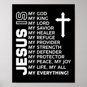 Jezus is mijn alles wat Jezus T-Shirt is. Poster