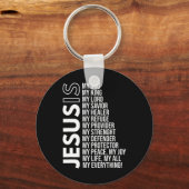 Jezus is mijn alles wat Jezus T-Shirt is. Sleutelhanger (Voorkant)