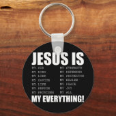 Jezus is mijn alles wat Jezus T-Shirt is. Sleutelhanger (Voorkant)
