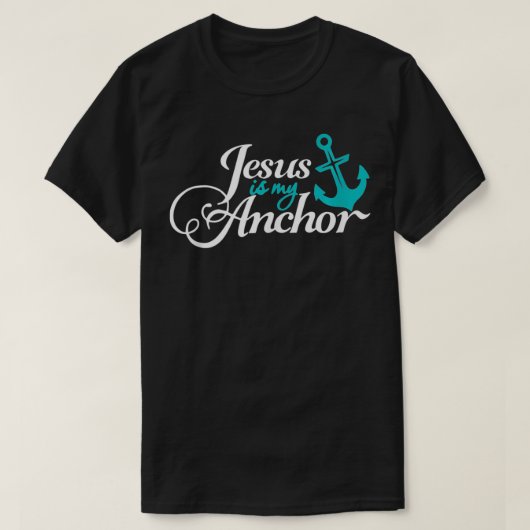 Jezus is mijn anchor Nautical Christelijk T-shirt (Design voorkant)