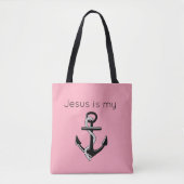 Jezus is mijn Anchor Tote Bag (Voorkant)