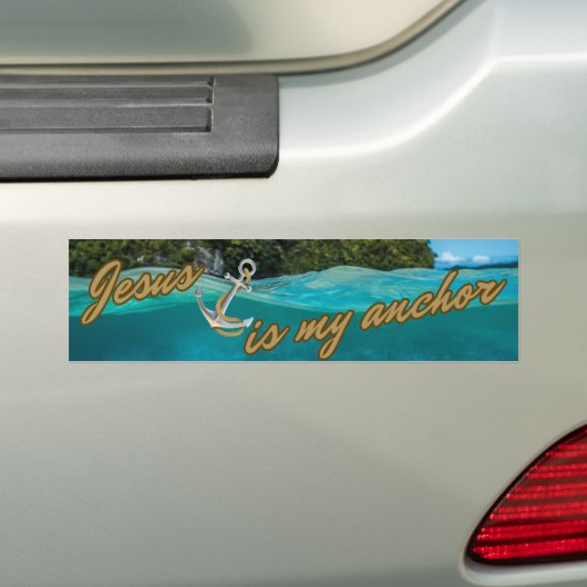 Jezus is mijn anker bumpersticker (Op auto)
