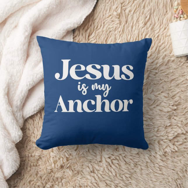 Jezus is Mijn Anker Christelijk Huisdecor  Kussen (Deken)