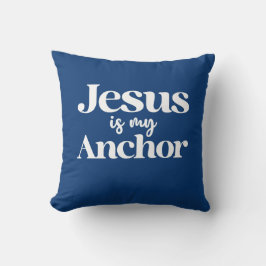 Jezus is Mijn Anker Christelijk Huisdecor  Kussen