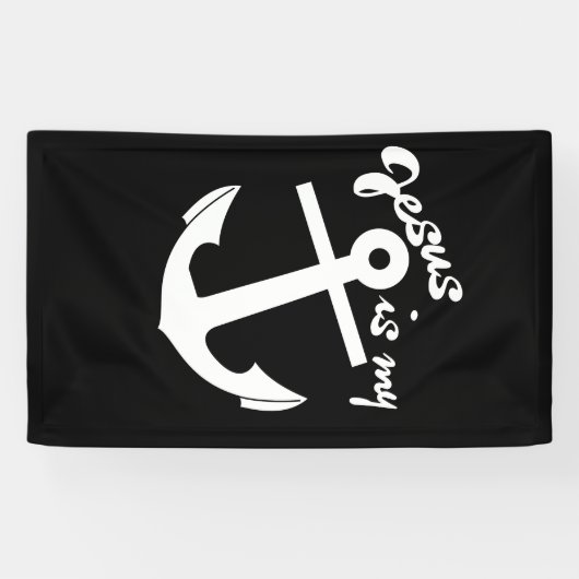 Jezus is mijn anker spandoek (Horizontaal)
