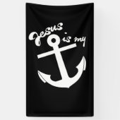 Jezus is mijn anker spandoek (Verticaal)