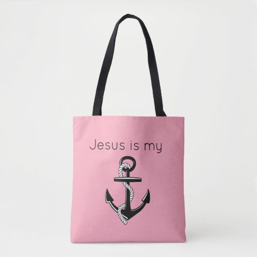 Jezus is mijn anker tote bag (Voorkant)