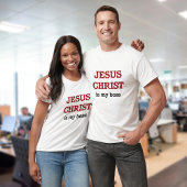 Jezus is mijn baas Matteüs Bijbelvers Christelijk T-shirt