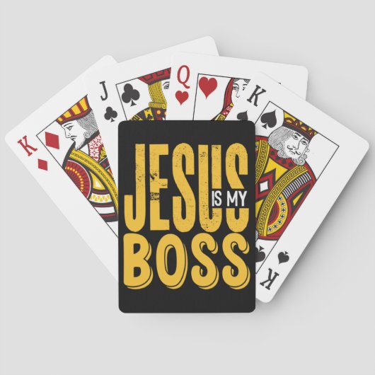 JEZUS IS MIJN BAAS POKERKAARTEN (Achterkant)