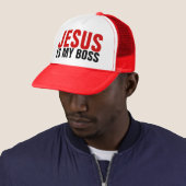 Jezus is mijn baas Trucker Hat Trucker Pet (In situ)