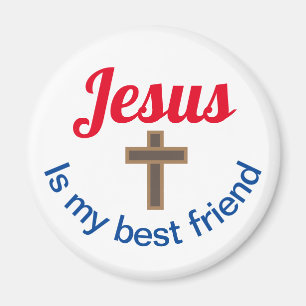 Jezus is mijn beste vriend cirkelmagneet magneet