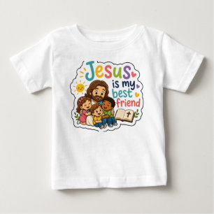 Jezus is mijn beste vriend Schattige kinderen Chri