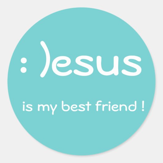 Jezus is mijn beste vriend! Sticker (Voorkant)