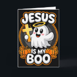 Jezus Is Mijn Boo Christelijk Geloof Fall-o-ween S Kaart<br><div class="desc">Jezus Is Mijn Boo Christelijk Geloof Fall-o-ween Schattige Geest Kruis</div>