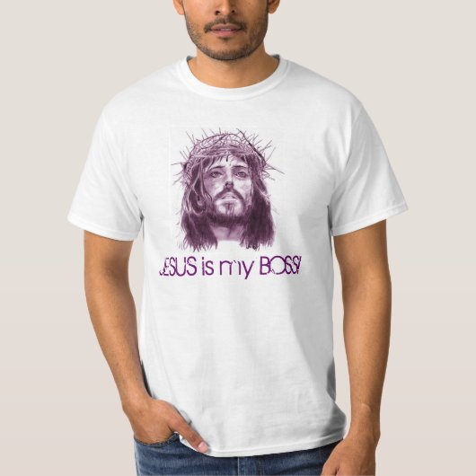 Jezus is mijn Boss shirt (Voorkant)