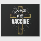 Jezus is mijn Christelijke geloof in het vaccin Cadeaupapier (Vlak)
