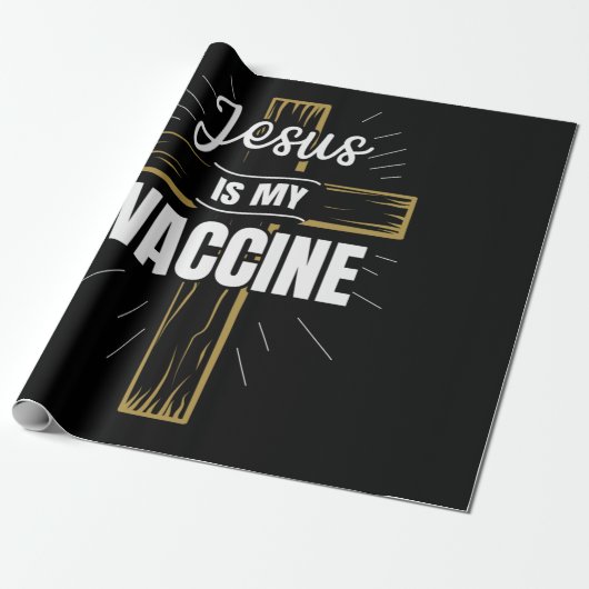 Jezus is mijn Christelijke geloof in het vaccin Cadeaupapier (Uitgerold)