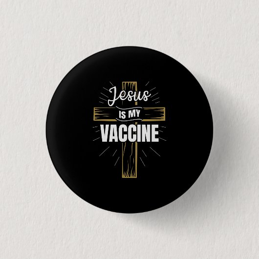 Jezus is mijn Christelijke geloof in het vaccin Ronde Button 3,2 Cm (Voorkant)
