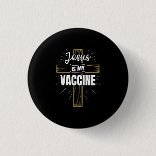 Jezus is mijn Christelijke geloof in het vaccin Ronde Button 3,2 Cm