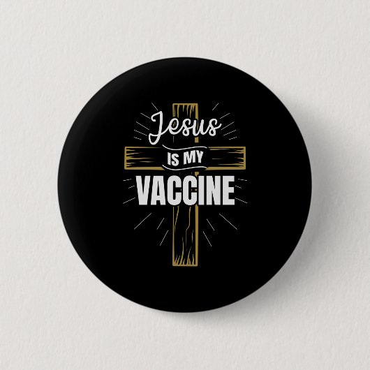 Jezus is mijn Christelijke geloof in het vaccin Ronde Button 5,7 Cm (Voorkant)