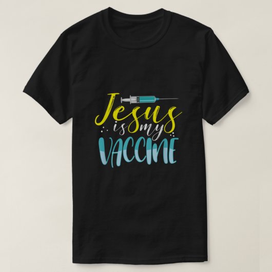 Jezus is mijn Christelijke geloof tegen vax Vaxxvi T-shirt (Design voorkant)
