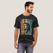 Jezus is mijn Christelijke geloof tegen vax Vaxxvi T-shirt (Voorkant volledig)