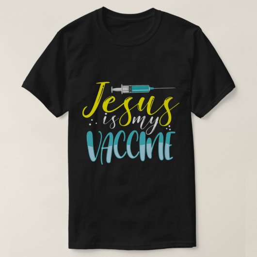 Jezus is mijn Christelijke geloof tegen vax Vaxxvi T-shirt (Design voorkant)