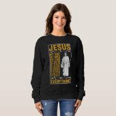 Jezus is mijn Christelijke God Trui (Voorkant volledig)
