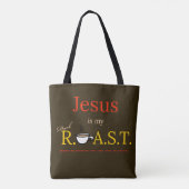 Jezus is mijn donkere R.O.A.S.T.-Canvas tas (Achterkant)