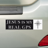 Jezus is mijn ECHTE GPS-Bumpersticker Bumpersticker (Op auto)