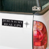 Jezus is mijn ECHTE GPS-Bumpersticker Bumpersticker (Op Truck)