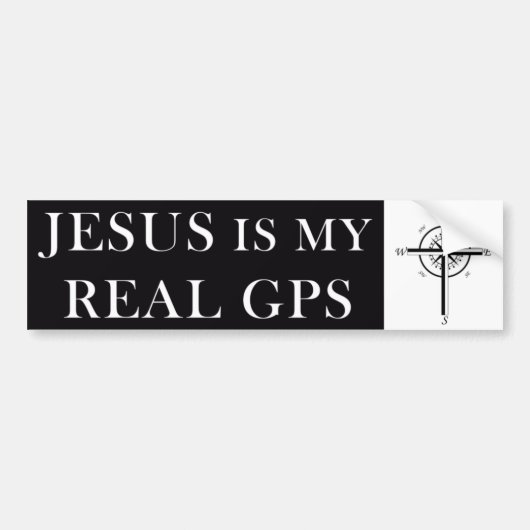Jezus is mijn ECHTE GPS-Bumpersticker Bumpersticker (Voorkant)