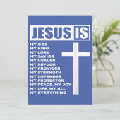 Jezus is mijn enige God Savior Kaart (Staand voorkant)