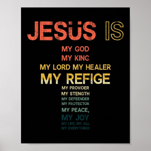Jezus is mijn enige God Savior Poster (Voorkant)