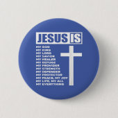 Jezus is mijn enige God Savior Ronde Button 5,7 Cm (Voorkant)