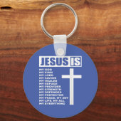 Jezus is mijn enige God Savior Sleutelhanger (Voorkant)