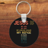 Jezus is mijn enige God Savior Sleutelhanger (Voorkant)