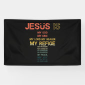 Jezus is mijn enige God Savior Spandoek (Horizontaal)