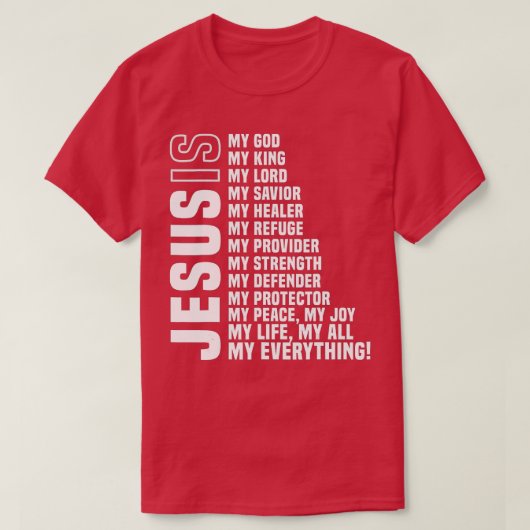 Jezus is mijn enige God Savior T-shirt (Design voorkant)