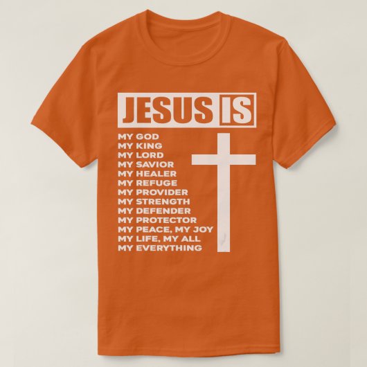 Jezus is mijn enige God Savior T-shirt (Design voorkant)
