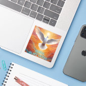 Jezus is mijn gids sticker (Laptop met iPhone)