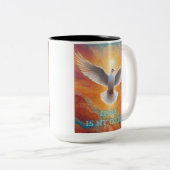 Jezus is mijn gids tweekleurige koffiemok (Voorkant rechts)