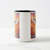 Jezus is mijn gids tweekleurige koffiemok (Center)