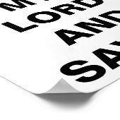 "Jezus is mijn god en redder" Poster (Hoek)