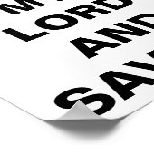 "Jezus is mijn god en redder" Poster (Hoek)