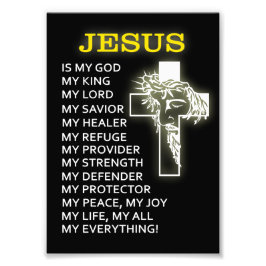 Jezus is mijn God Foto Afdruk